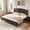 Espresso, variant on Harper & Bright Designs Wood Platform Bed Cslasic Full Size with Headboard, Full Elegant Retro Platform Bed with Slat Support for Bedroom, Black