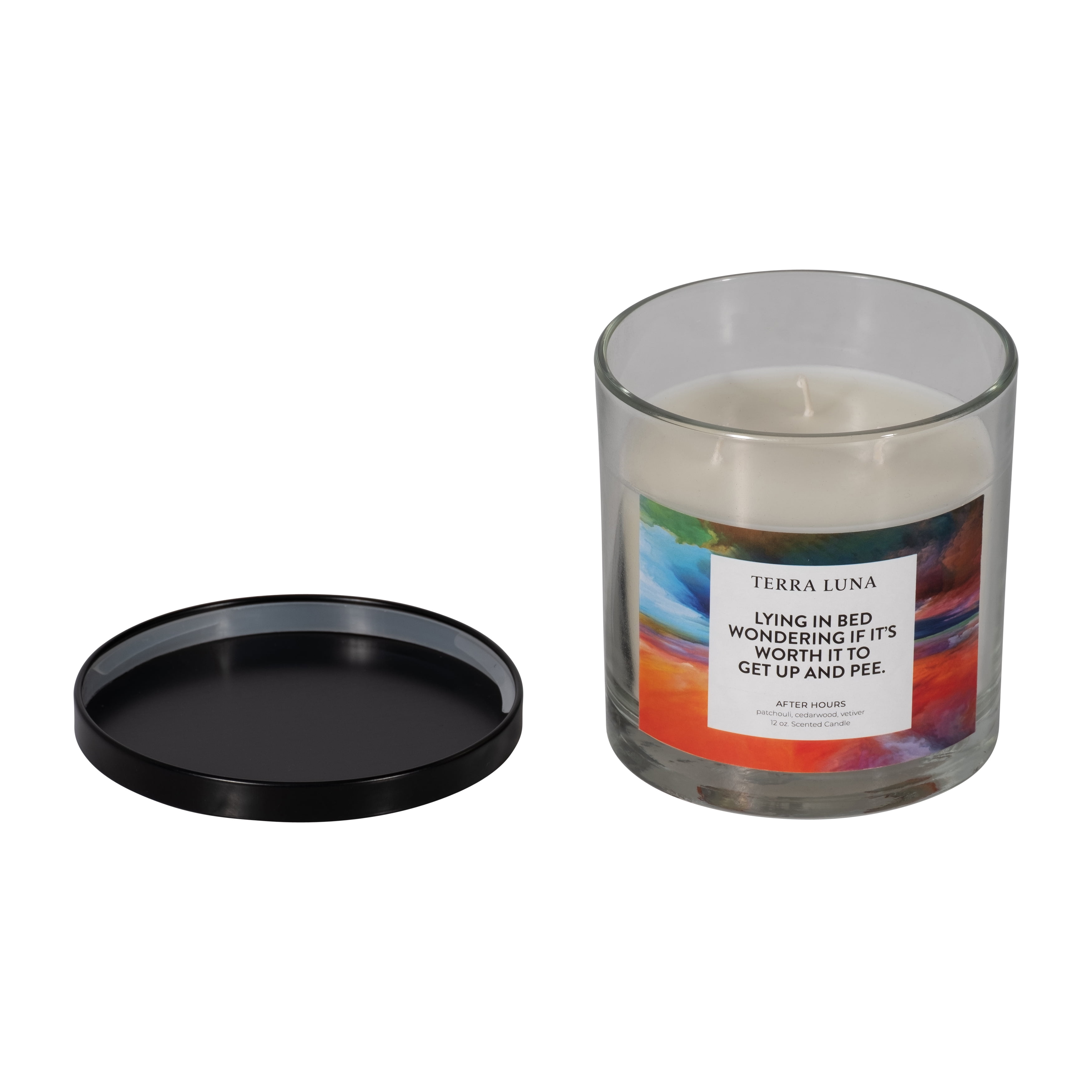 After Hours Scented Candle Jar for Men or Women - Decorative Votive and Pillar Candle for Indoor and Outdoor - Inviting Fragrance for Living Room, Bedroom, and Bathroom Decor - 4", Orange & Blue