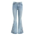 thumbnail image 3 of Jessica Simpson Women's and Women's Plus Daisy Fitted Flare Jeans, 30.5", 32.5", and 34.5" Inseams, Sizes 2-26W, 3 of 6