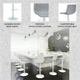 thumbnail image 2 of LeisureMod Adjustable Height Bar Stool with Leather Upholstery Powder-Coated Iron Base and High-Density Foam Seat for Modern Kitchen and Bar Tilbury Collection in Light Grey, 2 of 10