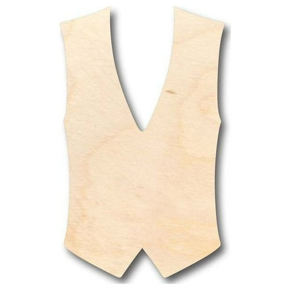 Unfinished Wood Vest Shape - Groomsmen - Craft - up to 46" DIY 18" / 1/4"