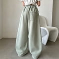thumbnail image 6 of SJLDQY Girl's Wide Leg Pants Straight Fit Baggy Pants for Girls Casual Elastic Drawstring Waist Trousers with Pockets, 6 of 8