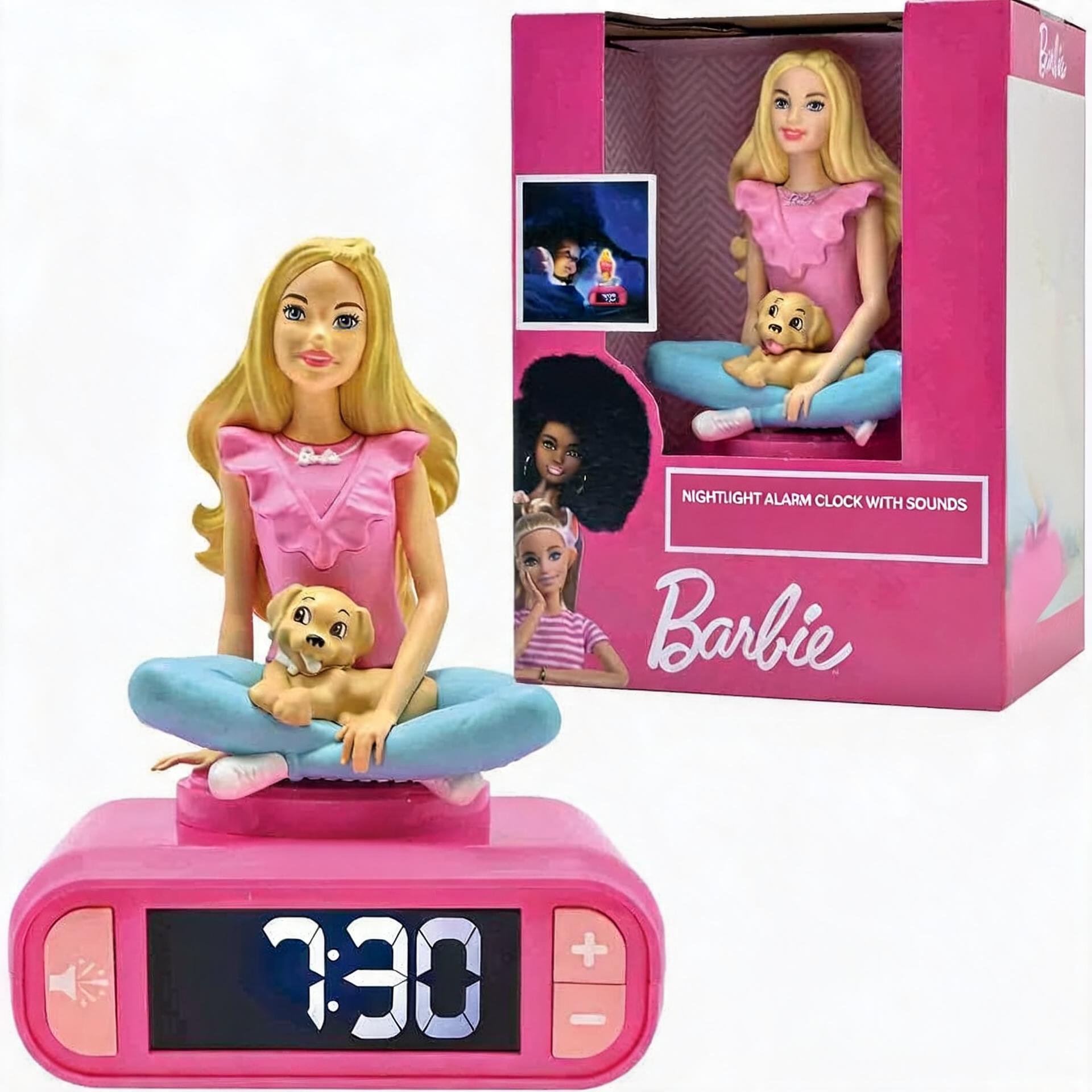 Nightlight Alarm Clock with Touch-Activated Light and Dimmable LCD Screen