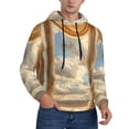 thumbnail image 2 of Naloa Golden Drapes Pillars Clouds Men's Casual Hooded Collar Drawstring Hoodies Pullover Sweatshirts Casual Long Sleeve Shirts-3X-Large, 2 of 7