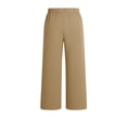 thumbnail image 4 of Asymmetrical Button Pleated Women's Wide Leg Trousers Solid High Waist Versatile Style for 2026 All-season Office Wear Weekend Casual Outing, 4 of 5