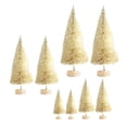 thumbnail image 2 of 8-Adornos de árbol en miniatura 4 tamaños Mini árbol de Navidad artificial para decoración del hogar Beige Zulema Pino en miniatura, 2 of 8
