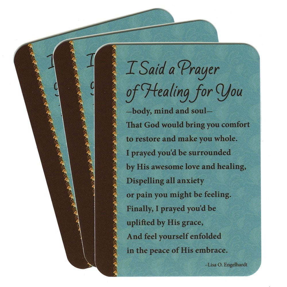 I Said a Prayer of Healing Laminated Prayer Cards Pack of 25 Walmart