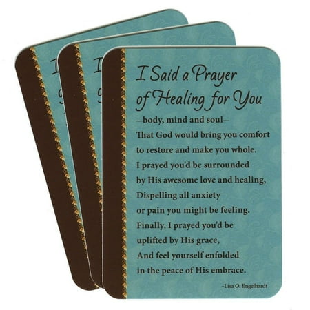 Novena Prayer Card - I Said a Prayer of Healing Laminated Prayer Cards -Pack of 25