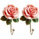 thumbnail image 1 of Rose Resin Wall Hooks Coat Rack Hat Hooks Wall Mounted Cute Wall Decor-Decorative Hooks for Hanging Bathroom Kitchen Room Towels Keys Coats Hats Bags,, 1 of 5