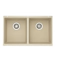thumbnail image 2 of BLANCO PRECIS Equal Double Undermount - Biscuit, 2 of 3