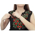 thumbnail image 5 of Bimba Moms Maternity Dress Cotton Embroidered Black Nursing Maxi Sleepwear - 14, 5 of 6