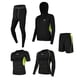 thumbnail image 3 of Chándal 5 en 1 para hombre, ropa de compresión para gimnasio, pantalones, fútbol, ​​running Verde XL, 3 of 9