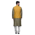 thumbnail image 3 of Atasi Traditional Printed Kurta Churidar Pajama Set With Nehru Jacket For Men, 3 of 5