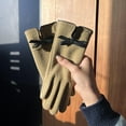 thumbnail image 2 of Comdrip Gloves for Winter Ladies' Warm Gloves with Bows Suitable for Work with Extra Fleece Thickened and Windproof for Cycling Womens Gloves for Cold Weather Khaki One Size, 2 of 4