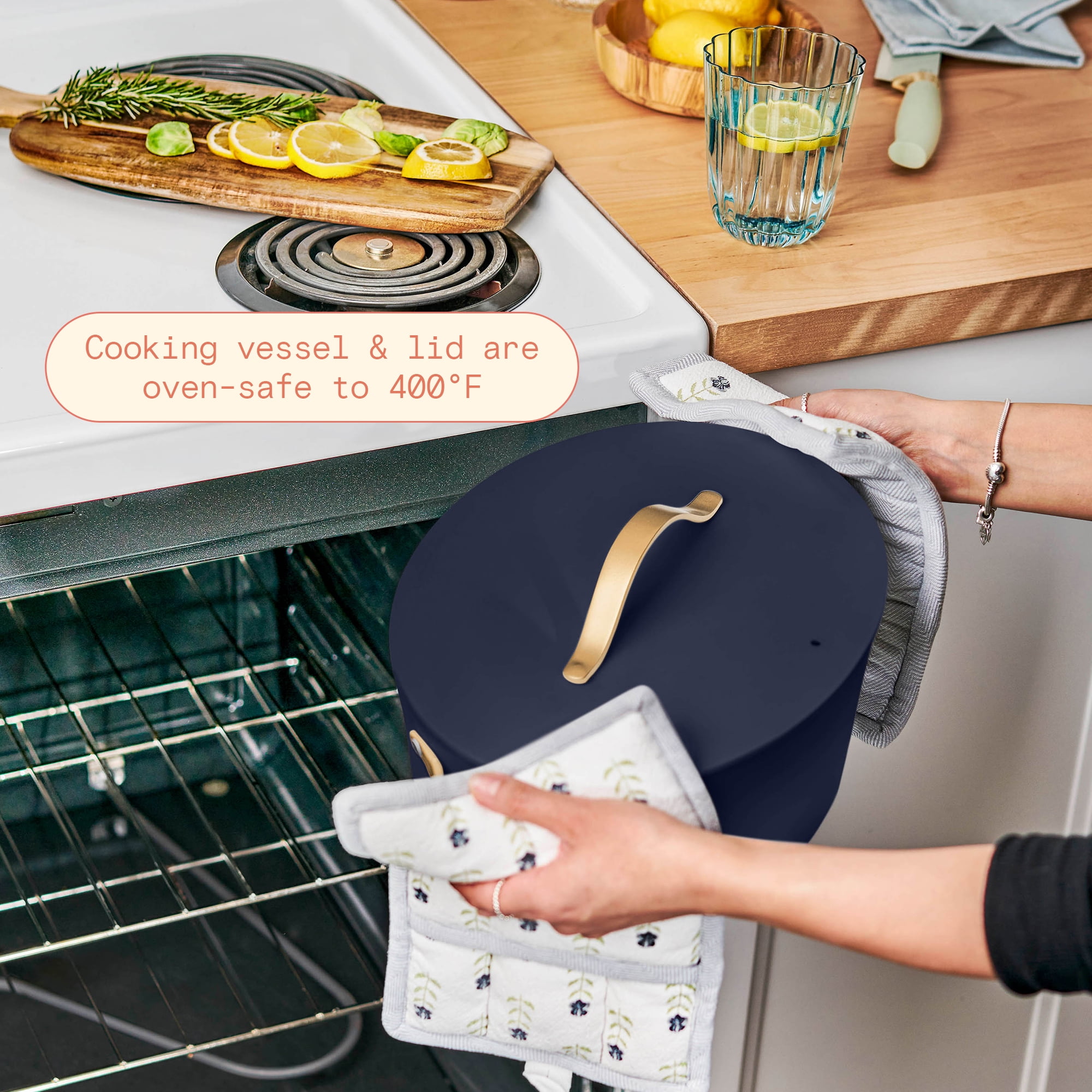 Beautiful 10 in 1, 6 Qt Electric Multi-Cooker, Starry Night by Drew Barrymore, Blue