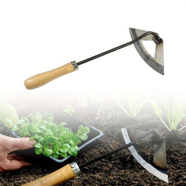 1pc 2pcs All Steel Hardened Hollow Hoe Garden Tool Hollow Hoe With Wood Handle For Backyard Weeding Loosening Farm Planting