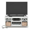 thumbnail image 4 of Furinno FARMHOUSE TV Stand w/ Charging 3-Tier Console for TVs up to 55" White, 4 of 6