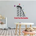 thumbnail image 2 of AMUSEMENT RIDE - Kids Bedroom Art Carnival Roller Coaster Ride Decal Sticker - Create Your Own Sunshine Lettering Art Quotes Design - Home Living Room Multicolored Stars Wall Decoration 18" x 20", 2 of 3