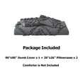 thumbnail image 5 of Queen Duvet Cover, Soft Bedding Set for All Seasons, Comforter Set, Boho Embroidery, Multi Colors & Sizes Available(Gray, 3 Pcs, 90"x 90"), 5 of 9