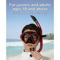 thumbnail image 2 of Reef Tourer Adult X-Plore 2-Window Snorkeling Mask, Black/Metallic Dark Red, 2 of 5