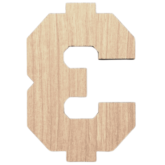 Krafty Supply - 16" Tall Birch Letter & | 1/4" Birch Plywood |Collegiate|Wooden Letter|Craft Alphabet Initials