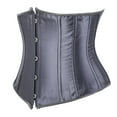 thumbnail image 2 of Grebrafan Underbust Corset Lace up Vintage Gray XS, 2 of 5