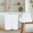 thumbnail image 3 of BELIZZI HOME 8 Piece Towel Set 100% Ring Spun Cotton, 2 Bath Towels 27x54, 2 Hand Towels 16x28 and 4 Washcloths 13x13 - Ultra Soft Highly Absorbent Machine Washable Hotel Spa Quality - White, 3 of 7
