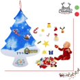 thumbnail image 2 of Bearachild Árbol de Navidad de fieltro DIY para colgar en la pared, árbol de Navidad Artificial con 30 adornos, decoración del hogar de Año Nuevo, Kits de decoración para fiestas Bearachild HA037960-00, 2 of 6