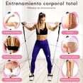 thumbnail image 2 of Kit de 13 Barra de Pilates,Bandas de Resistencia para Ejercicio,Palo de Pilates de Estiramiento,Ligas para Ejercicio Elásticas Reforzadas,Correas para Tobillo,Poste de Yoga Fitness Gym, 2 of 6