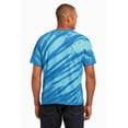 thumbnail image 3 of Port & Company Essential Tiger Stripe Tie-Dye Tee. Royal. 2XL., 3 of 3