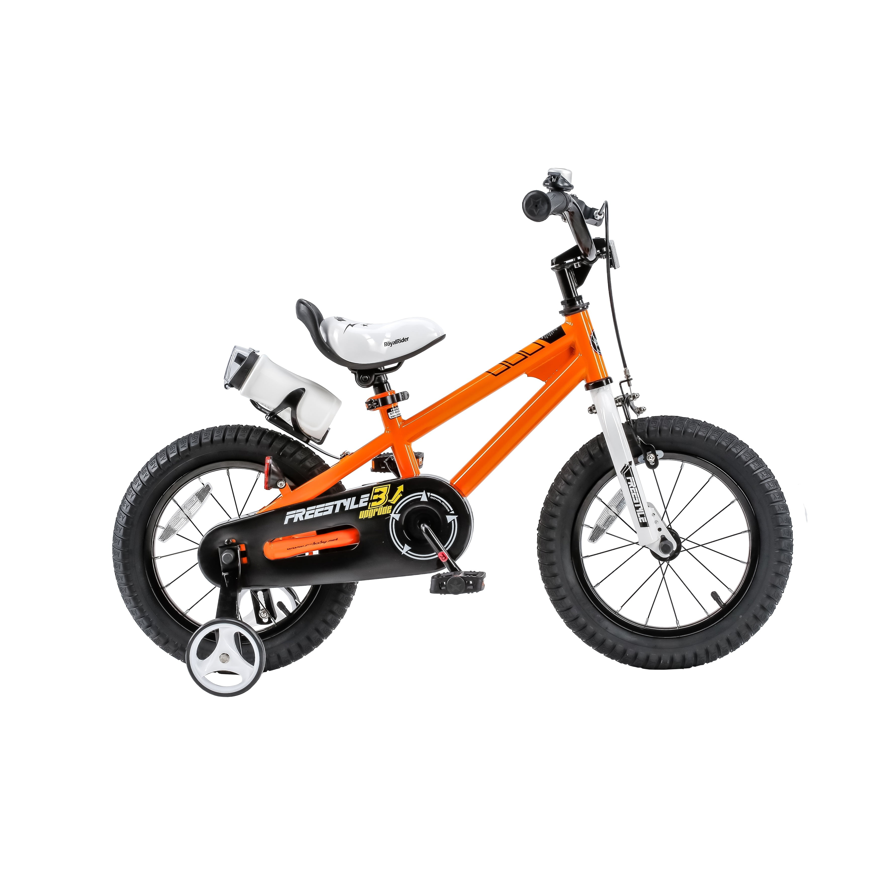 orange 14 inch bike