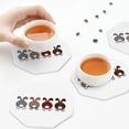 thumbnail image 7 of Honeii Cute Bunny Print Leather Coaster Set of 6, Ideal for Safeguarding Your Furniture from Drinks Spills and Effortless Cleanup,Octagon, 7 of 7