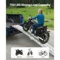 thumbnail image 3 of KFFKFF Aluminum Inclines, 750 lbs, Single Sturdy Incline with Broad Surface, Universally Compatible Load Incline with Grips, Suitable for Motorbike, Electric Bike, Bike, and more, 3 of 9