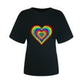 thumbnail image 4 of Midsumdr Pride Shirt Cute Heart Graphic Crewneck Short Sleeve Regular Fit Casual Tee T-Shirts Summer Tops LGBT Equality Tees, 4 of 4