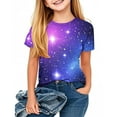 thumbnail image 4 of Piuwrlz T-Shirts Tops for Kids Girls Short Sweatshirt Sleeve Purple Size 7 Years, 4 of 9