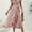 Pink, variant on Women's Summer Wrap Maxi Dress Casual Boho Floral V Neck Short Sleeve Ruffle Hem Flowy Split Beach Long Dresses, L