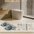 thumbnail image 2 of MYG Base de Toilette Chroméefermer les Charnières de Rechange Raccords de Rechange Universels Charnière, 2 of 9