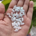thumbnail image 2 of 50pcs Lab Created Cabochon Stone Oval 5x10mm White Fire Flatback Opal Gemstone Ring Making, 2 of 2