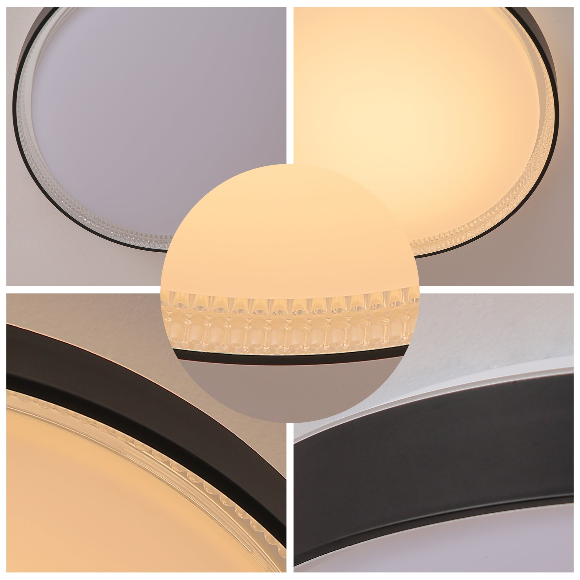MingBright Flush Mount LED Ceiling Light Fixture, 15.6 inch 24W 1600 Lumens Ceiling Lamp, 3000K/4000K/5000K 3 Color Temperature , cETL Certified for Kitchen, Hallway, Bedroom, Laundry