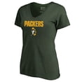 thumbnail image 2 of Women's Green Green Bay Packers Vintage Team Lockup V-Neck T-Shirt, 2 of 3