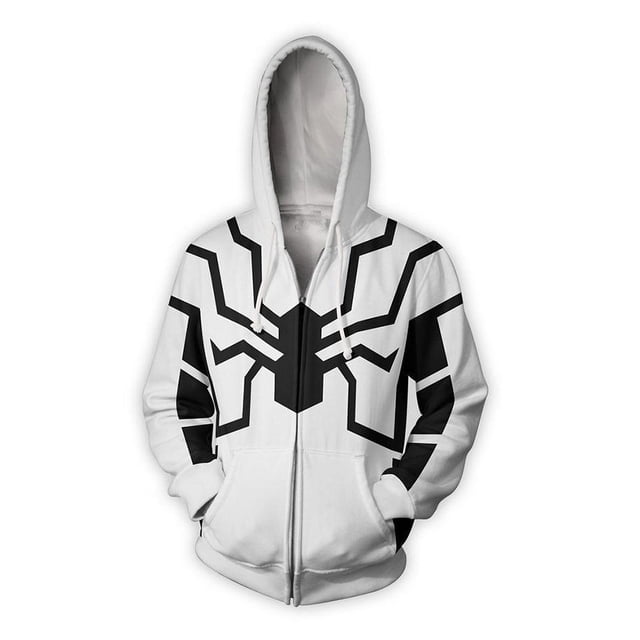 Printemps et Automne Impression Numérique 3D Cosplay Animation Cardigan à Fermeture Éclair Chandail à Capuchon Vêtements de Douleur