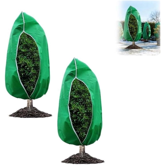 Plant Covers Freeze Protection with Zipper Drawstring, Frost Protection for Outdoor Plants Winter Shrubs Trees Potted Plants Reusable