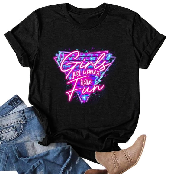 Women Basic Tops Y2K Short Sleeve Graphic Print Loose Tee 2026 Spring Summer Casual T-Shirt