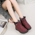 thumbnail image 4 of Dakaela Women Snow Boots Winter Fleece Lined Warm Slip on Ankle Booties Waterproof Outdoor Walking Shoes, 4 of 8