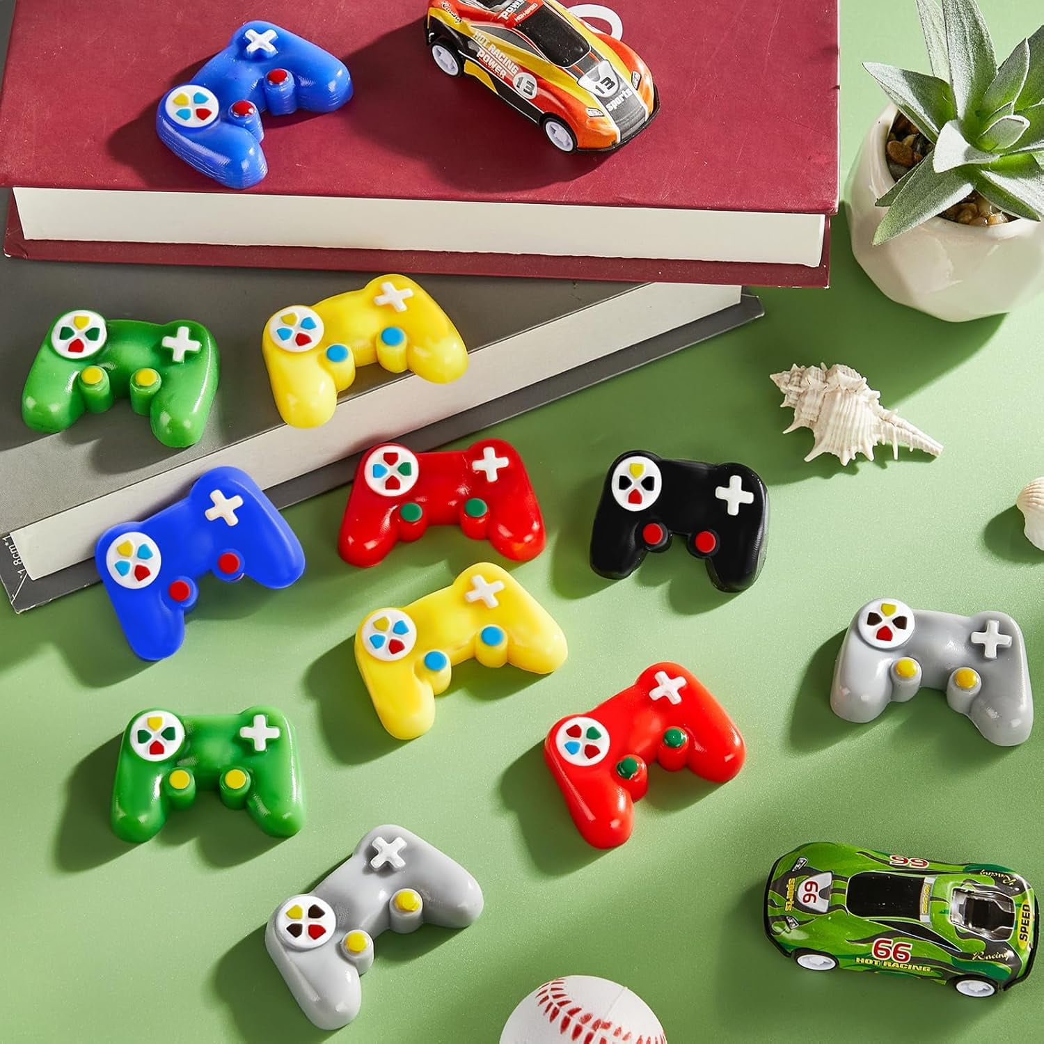 36 PCS Video Game Birthday Party Favors Gamer Squishy Toy Video Game Controller Shaped Stress Relief Toys for Goodie Bag Classroom Prizes Birthday Party Supplies