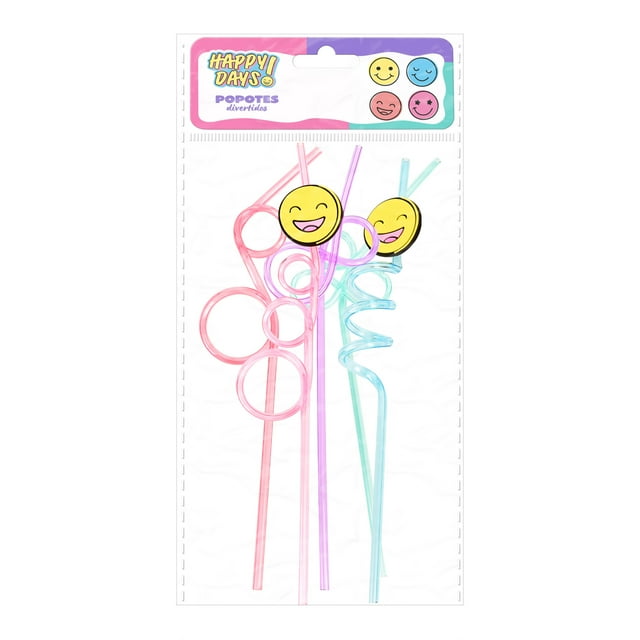 Popotes Prichos Happy Days! de Plástico y PVC Multicolor con 2 Piezas