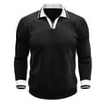 thumbnail image 3 of Ceisia Men's Casual Striped Half Button Round Neck Pullover with Pocket Daily Fashion Top Gift, 3 of 7