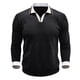 thumbnail image 3 of Ceisia Men's Casual Striped Half Button Round Neck Pullover with Pocket Daily Fashion Top Gift, 3 of 7