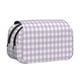 thumbnail image 1 of Disketp Purple Checkboard Estuche de Lápices de Doble Capa con Tapa Abatible y Cremallera, Organizador Escolar para Adolescentes y Adultos, 1 of 7