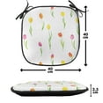 thumbnail image 4 of Watercolor Flower Chair Seating Cushion Set of 12, Colorful Tulips Pattern Country Style Floral Design Watercolor Effect Art, Seat Pads with Anti-slip Backing, 16"x16", Multicolor, by Ambesonne, 4 of 7